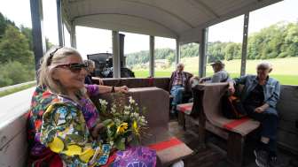 Im Cabriolet Eisenbahnwagen durchs Emmental, Innenansicht Wagen